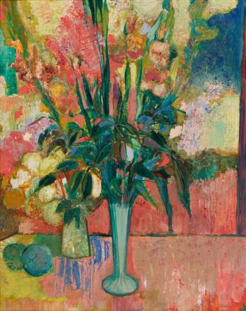 SIGMUND JOSEPH MENKES Still Life with Flowers in a Vase.
